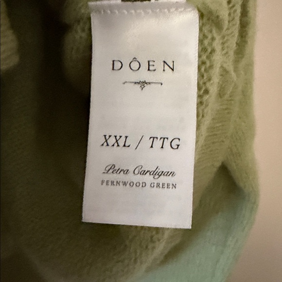 Doen Petra Cardigan in Fernwood Green Size XXL - Picture 8 of 9